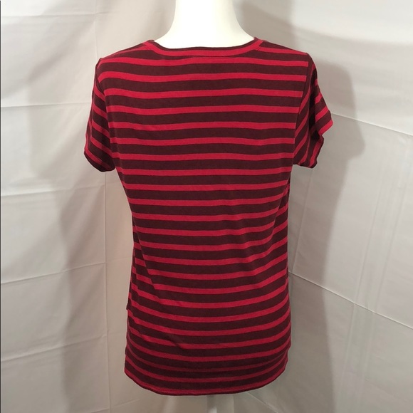 Cabi Sweet Talk Red Striped Peplum Top - Picture 3 of 9